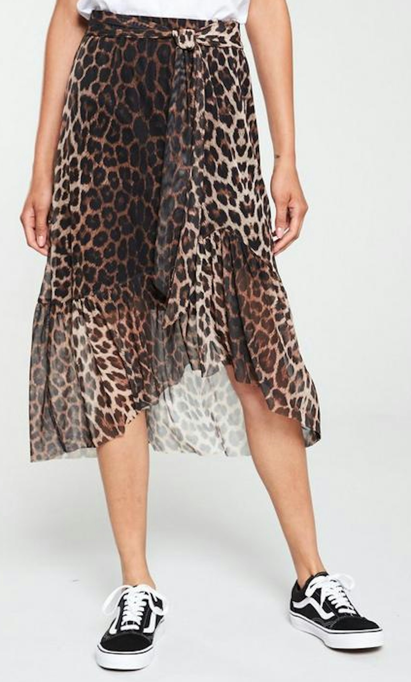 V by Very Animal Mesh Leopard Midi Skirt, £25