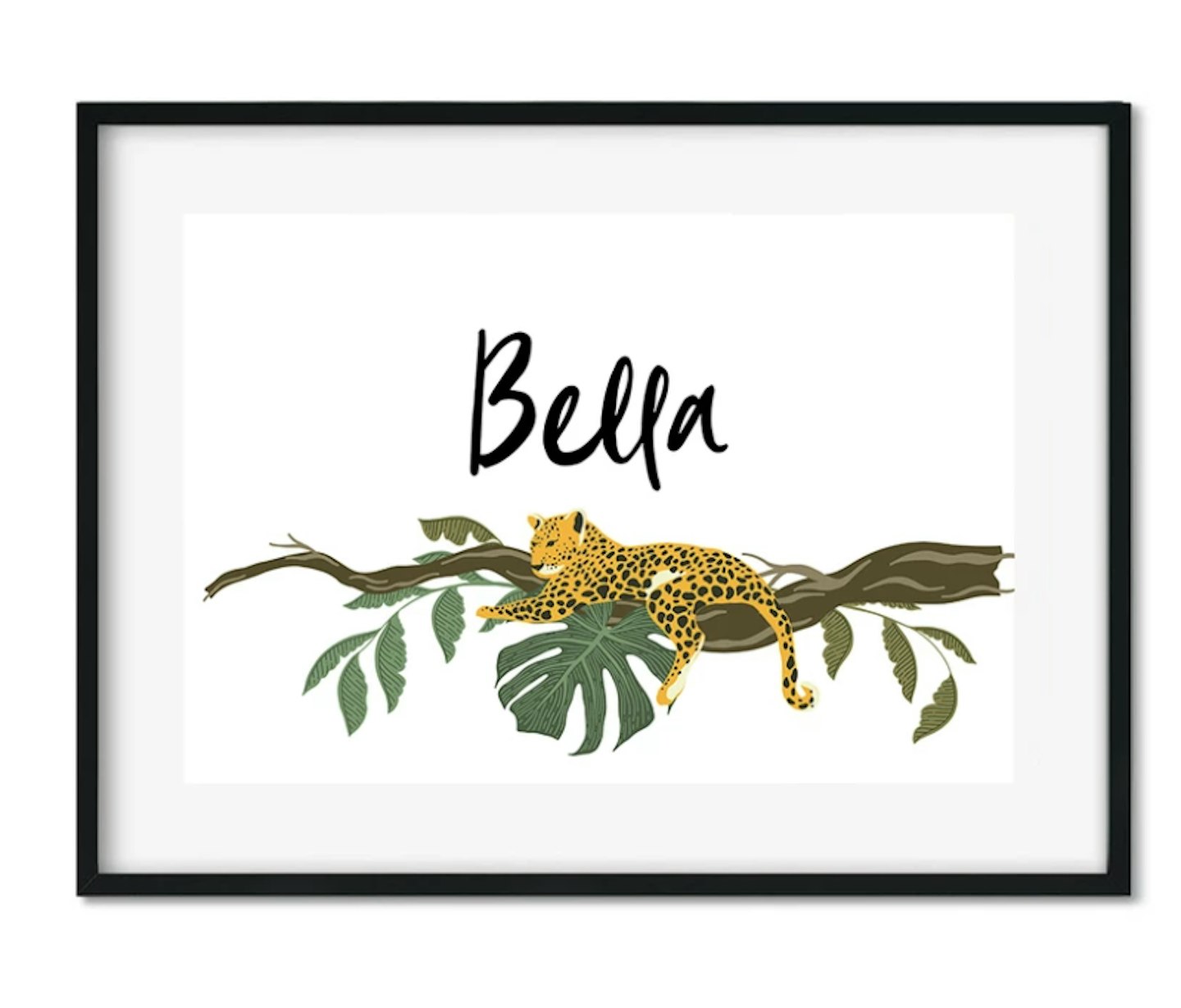 Personalised Tiger Wall Art Print A5 Framed, 29.95