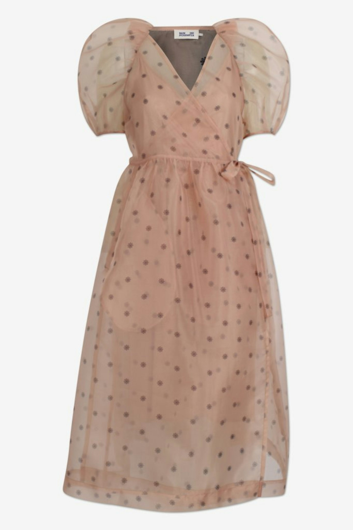 Chiffon Puff Sleeve Dress, £209