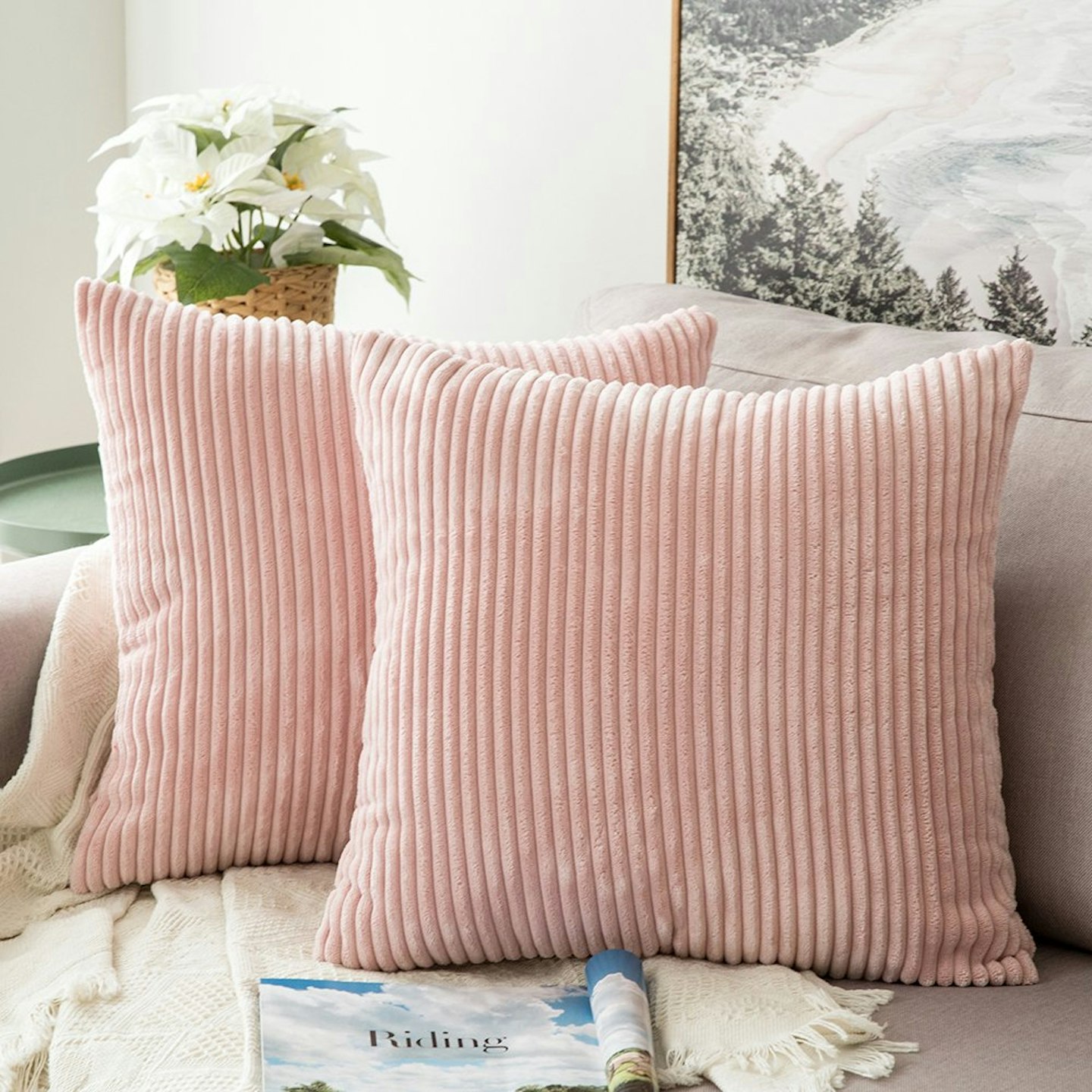 MIULEE Corduroy Square Cushion, £12.99 for two