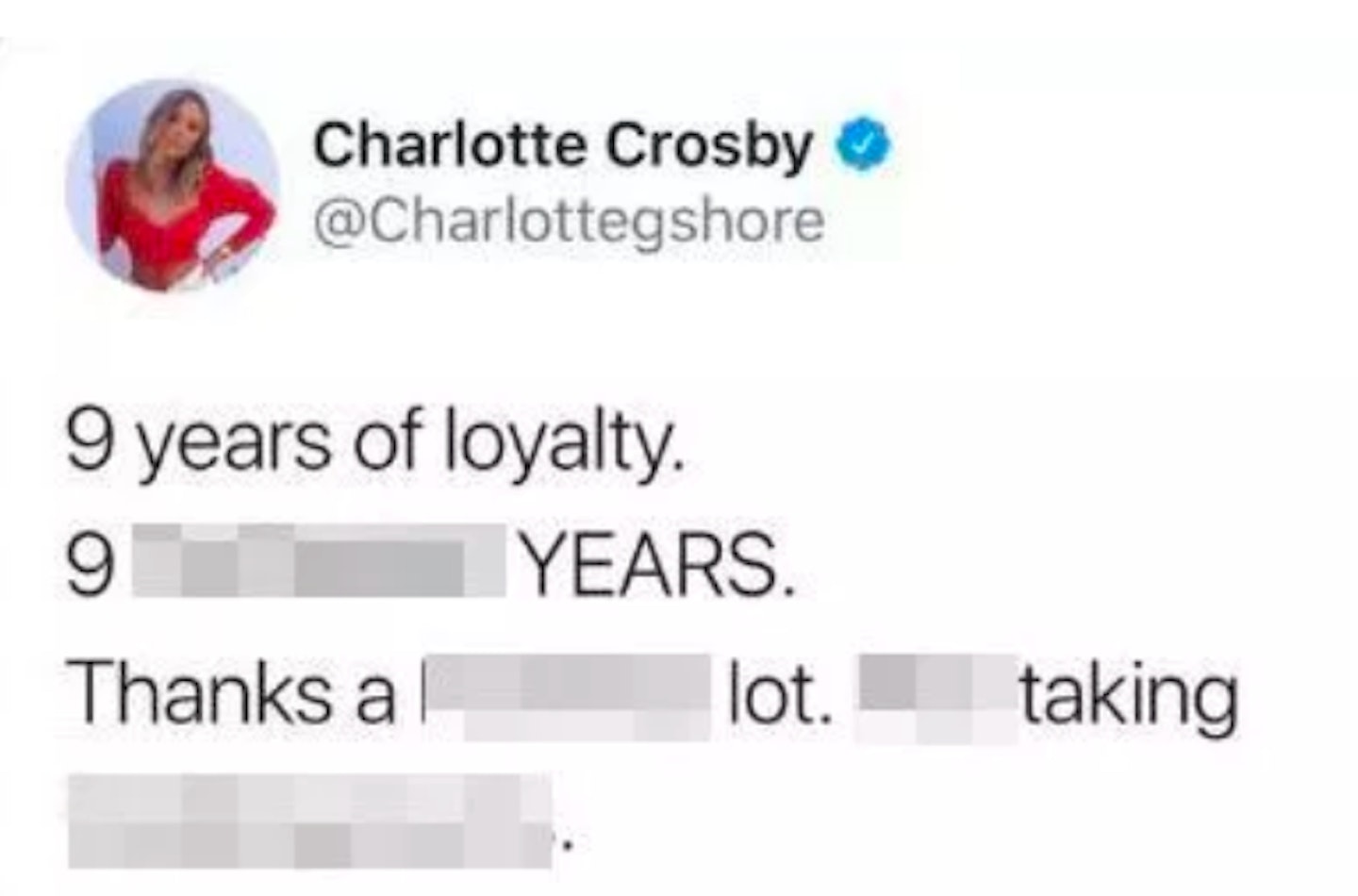Charlotte Crosby blasts on Twitter