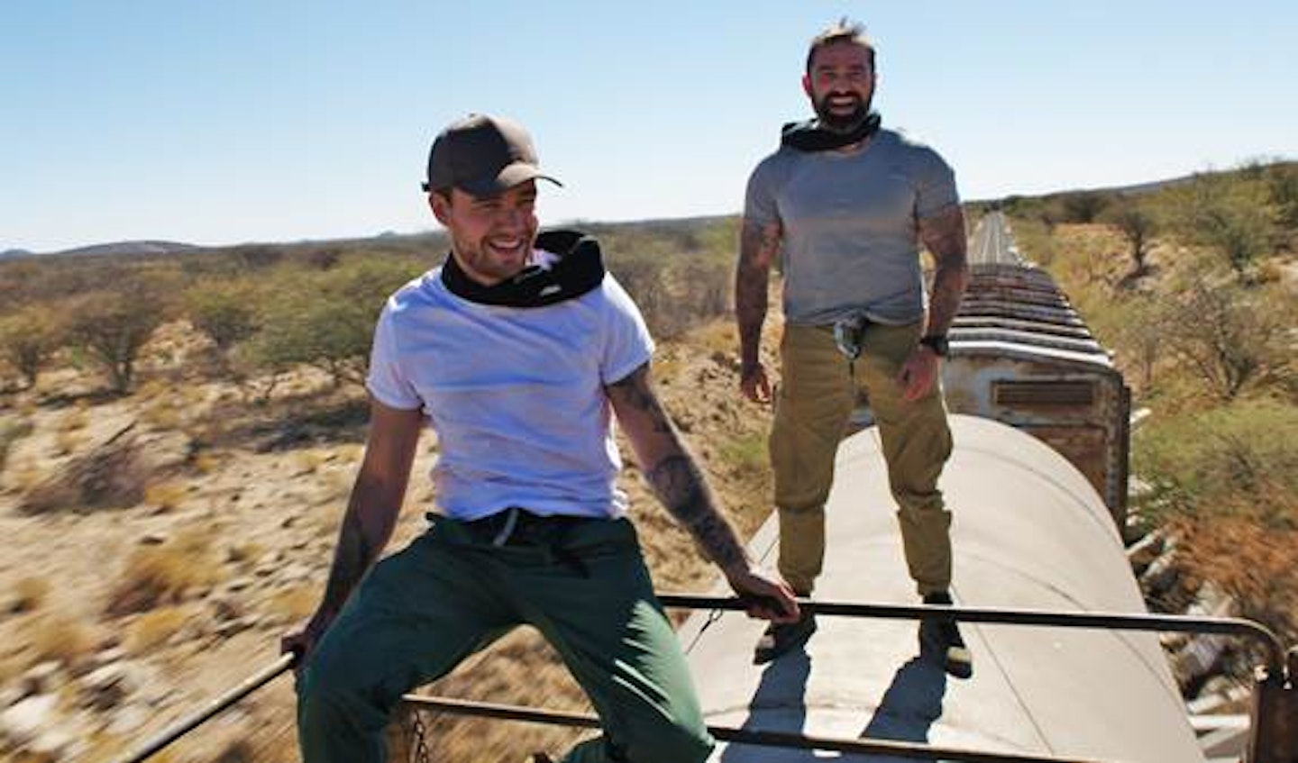 Liam and Ant in Namibia