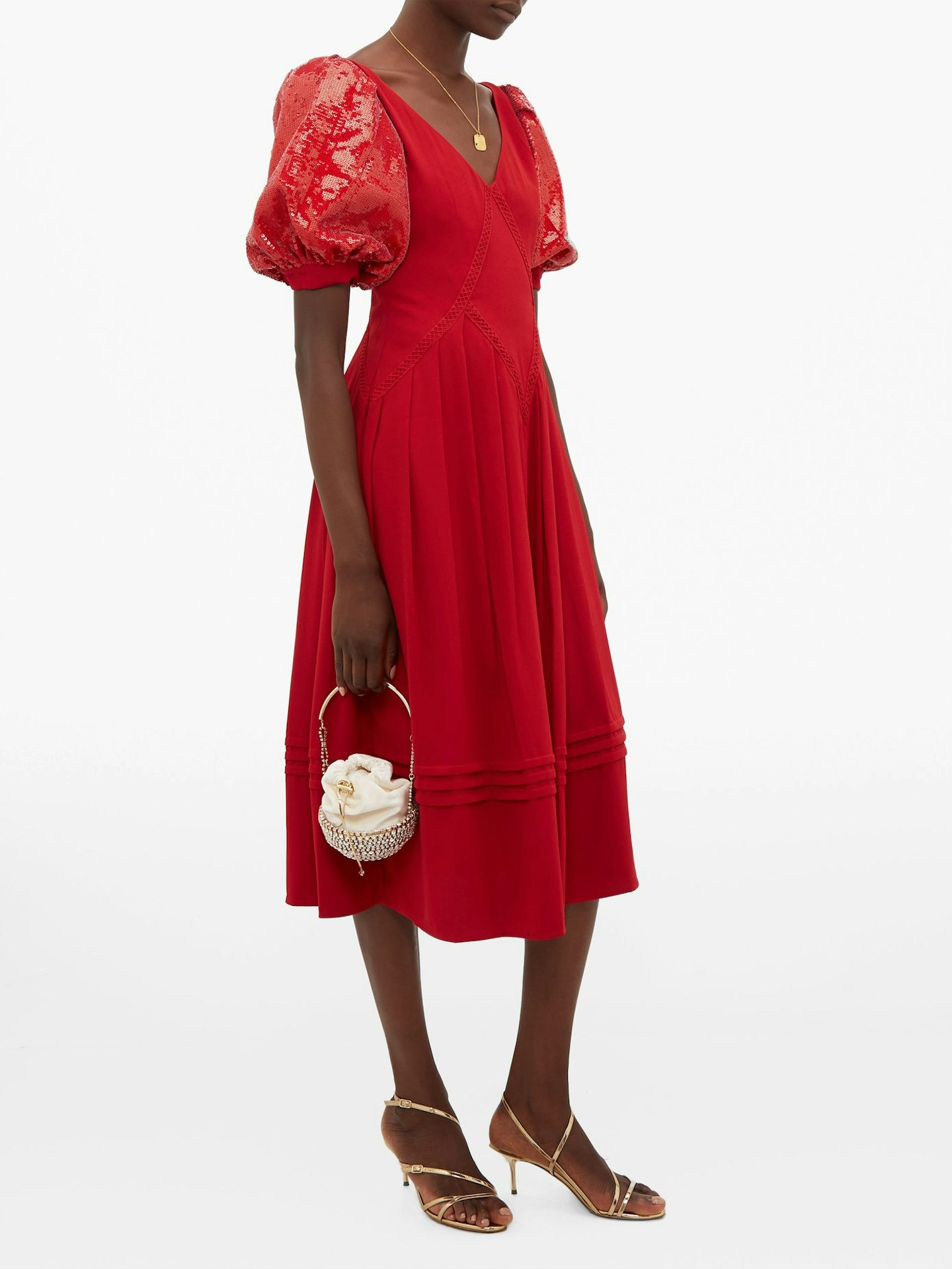 Sequin Sleeve Dress, £338