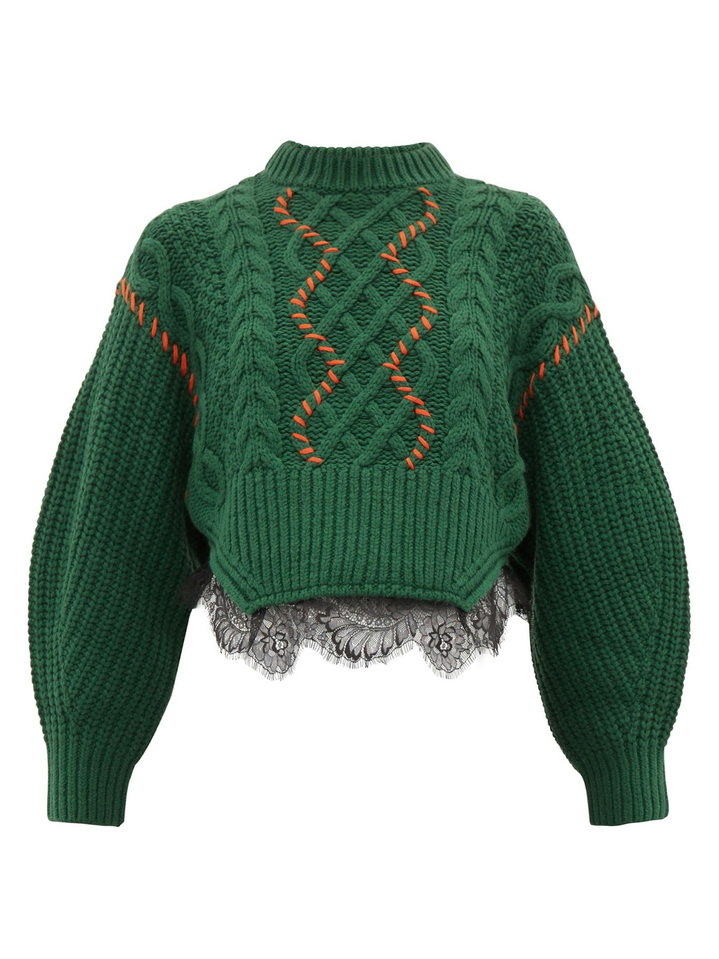 Chunky Lace-Trim Jumper, £250