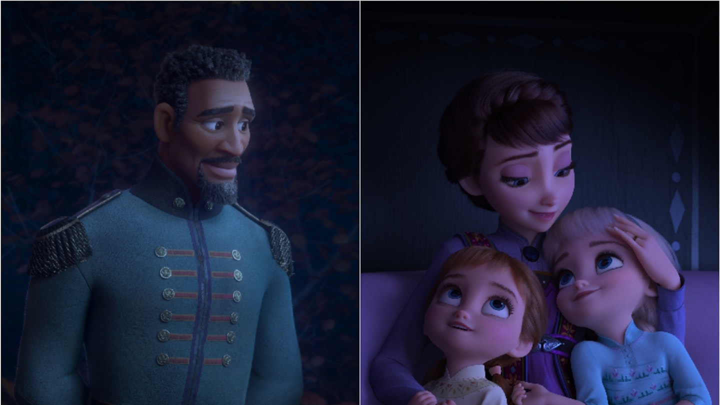 Sterling K. Brown's Lt. Mattias and Evan Rachel Wood's Queen Iduna in Frozen 2