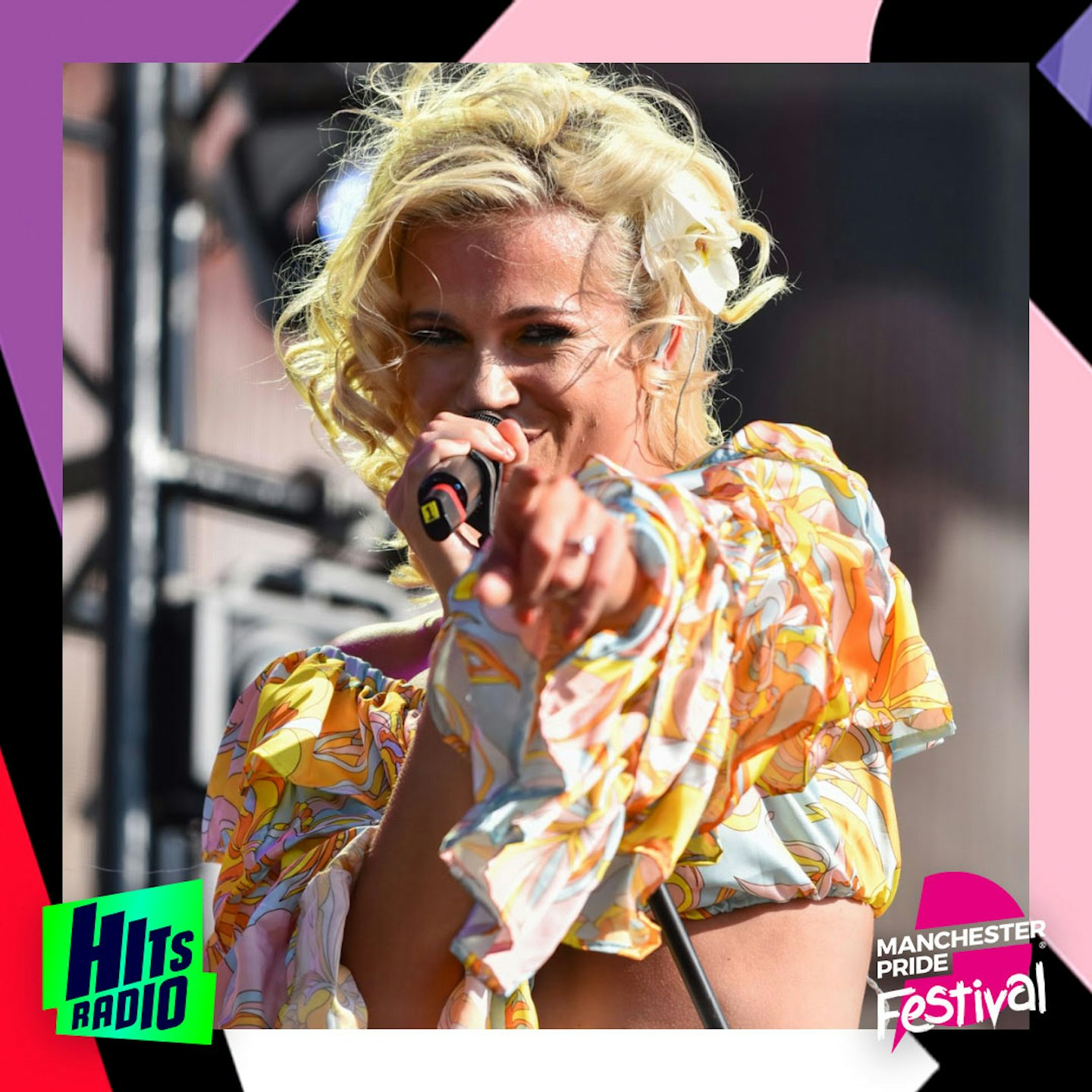 Pixie Lott performing at Manchester Pride 2019