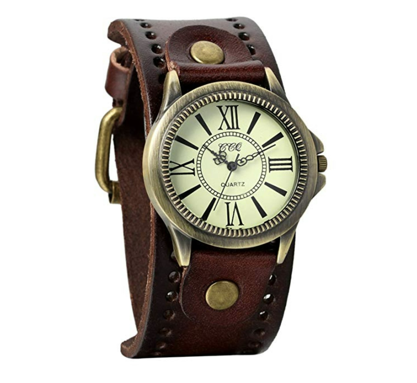 Avaner Unisex Retro Bronze Round Dial Watch, £9.99