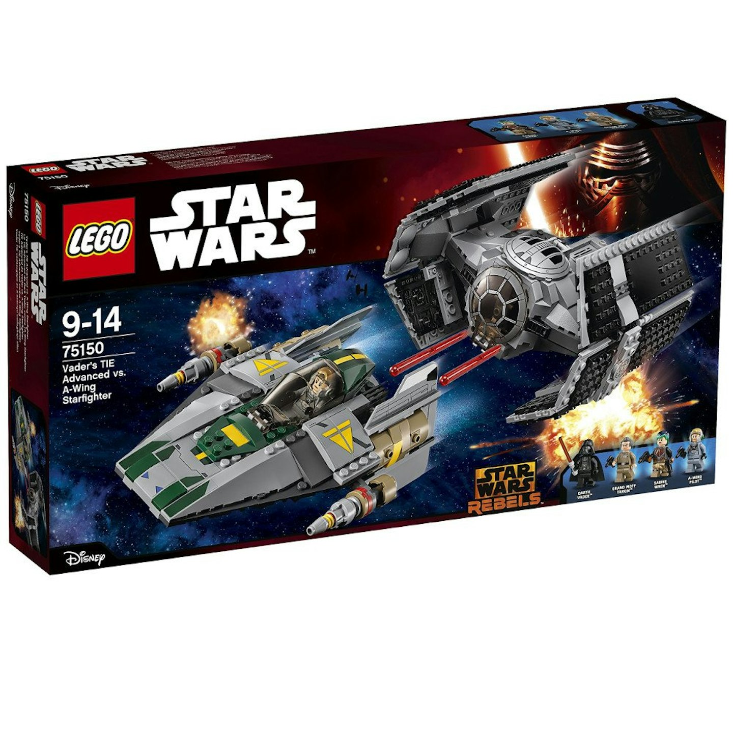 LEGO Star Wars Vader's TIE Advanced Vs A-Wing Starfighter Construction Set