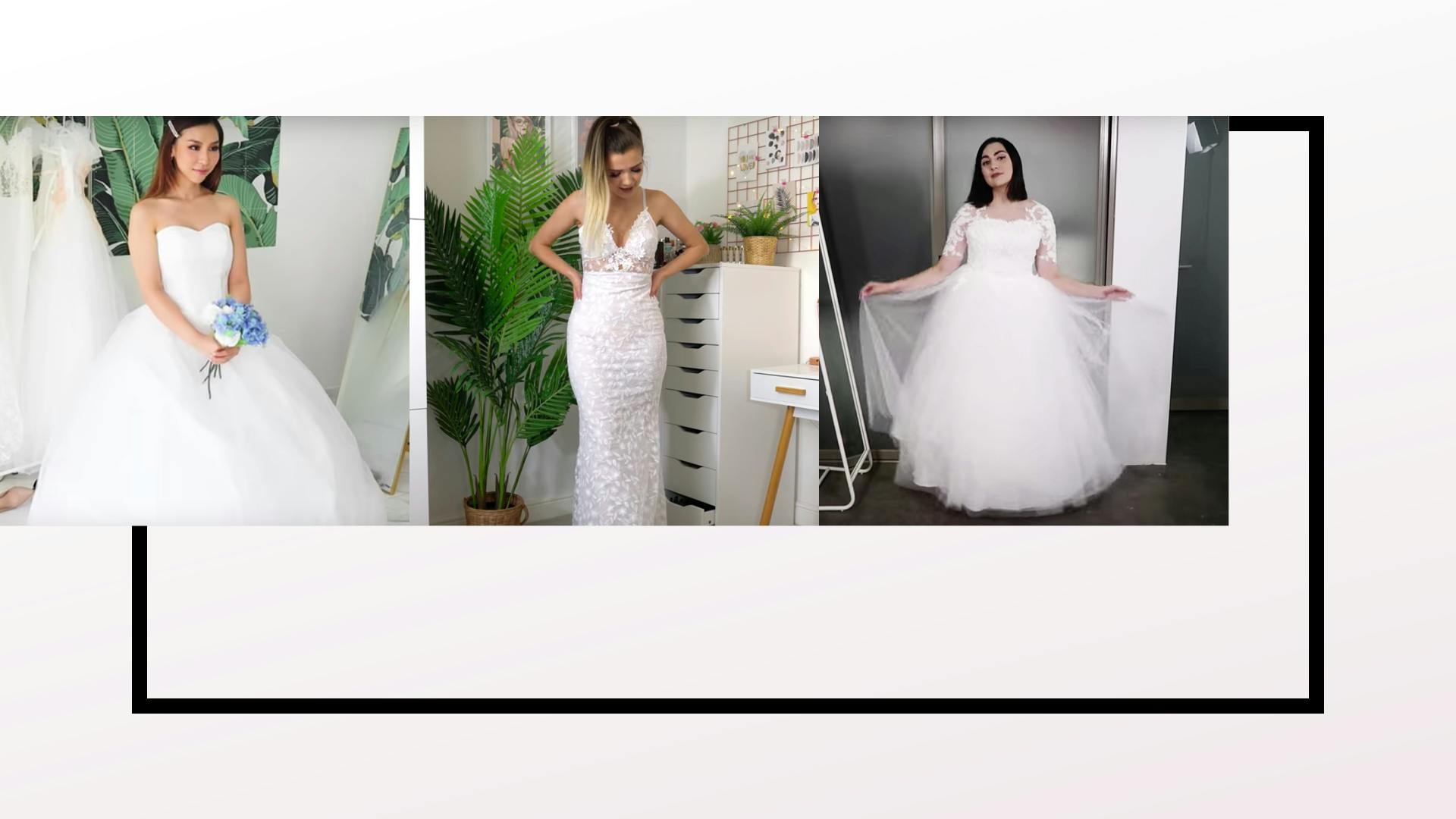 Trying wedding dresses from wish sale