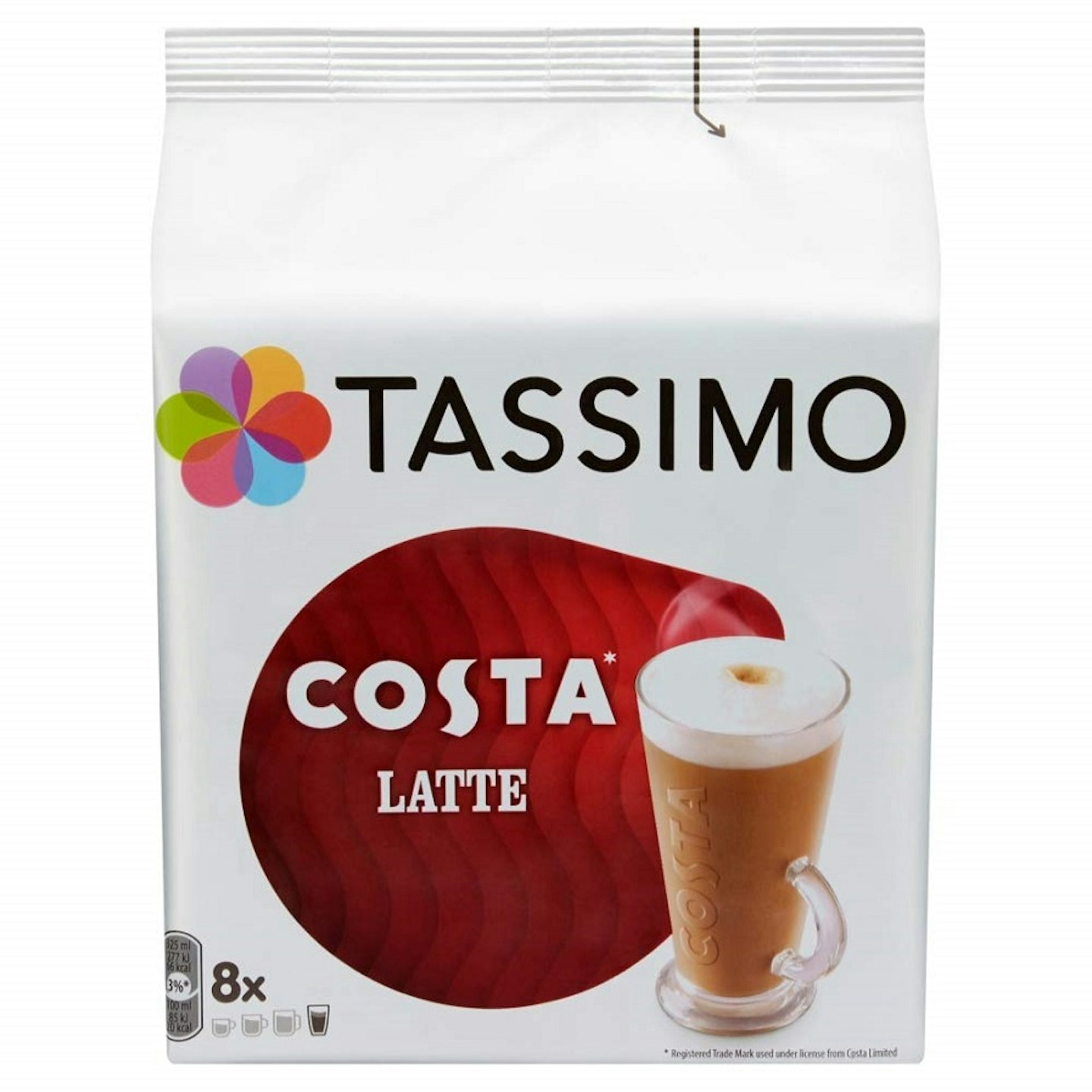 Pack of five Tassimo Costa Latte Coffee Pods