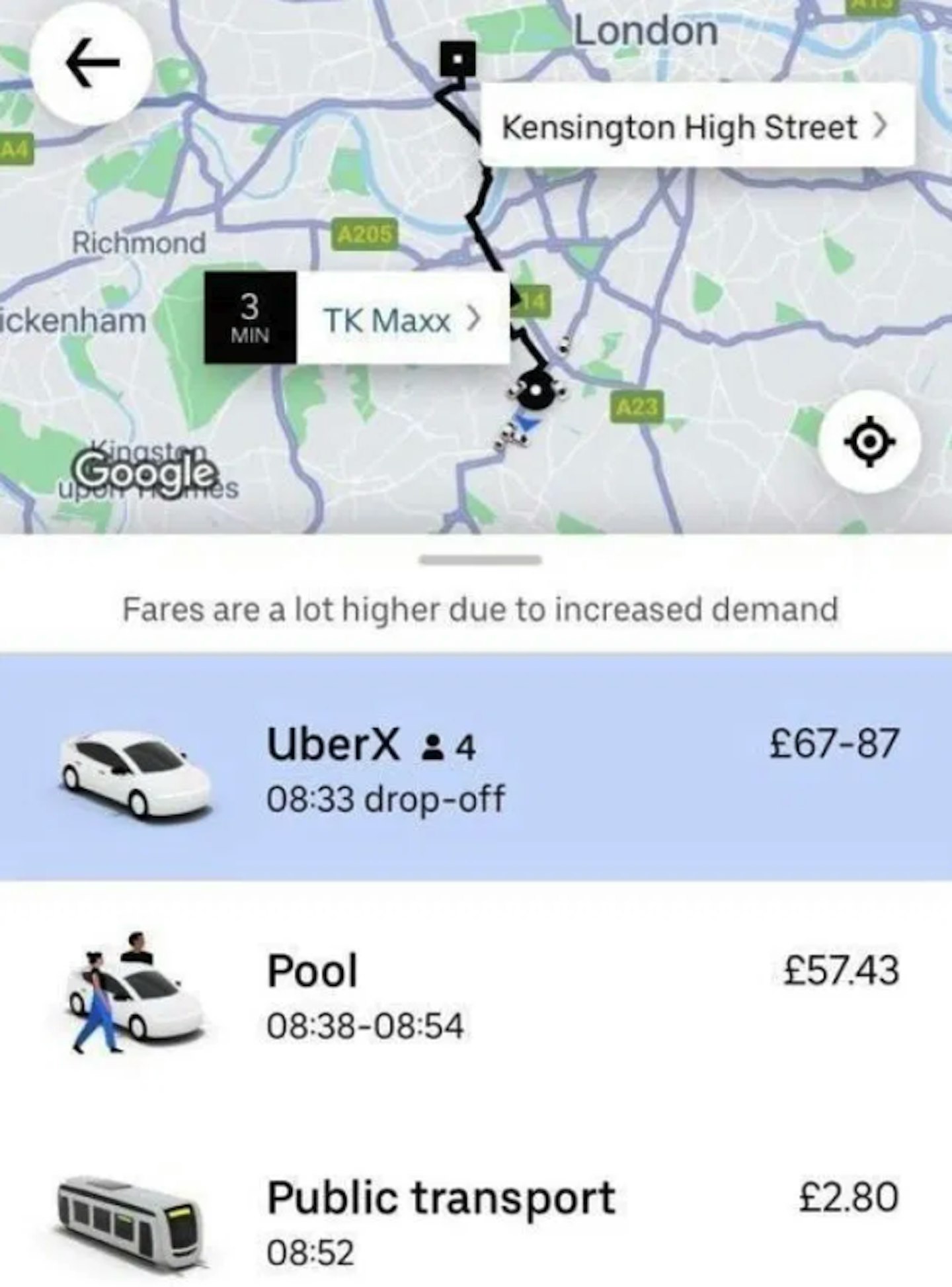 Uber £87