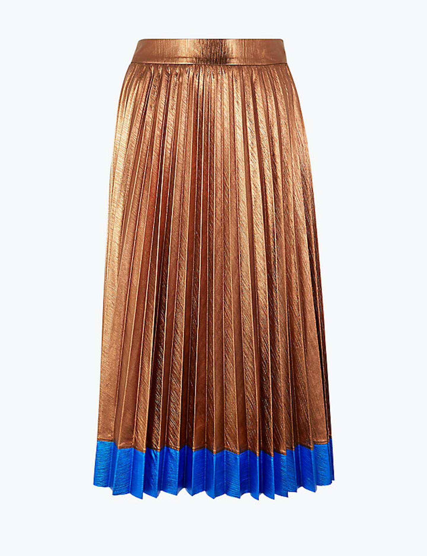 Metallic Pleated Midi Skirt, £49.50