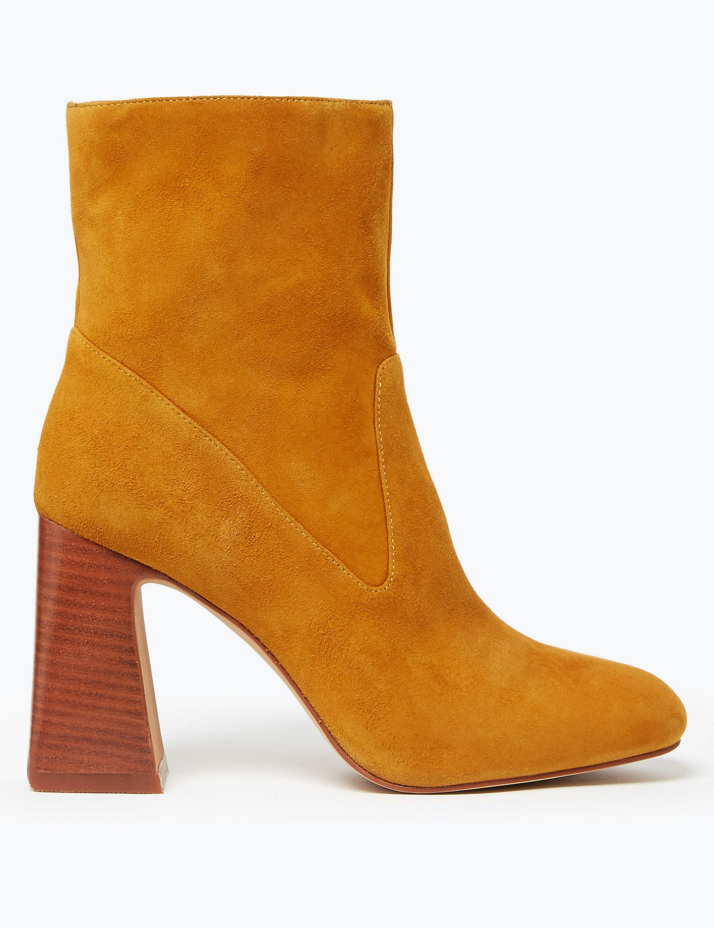 Suede Square Toe Ankle Boots, £79