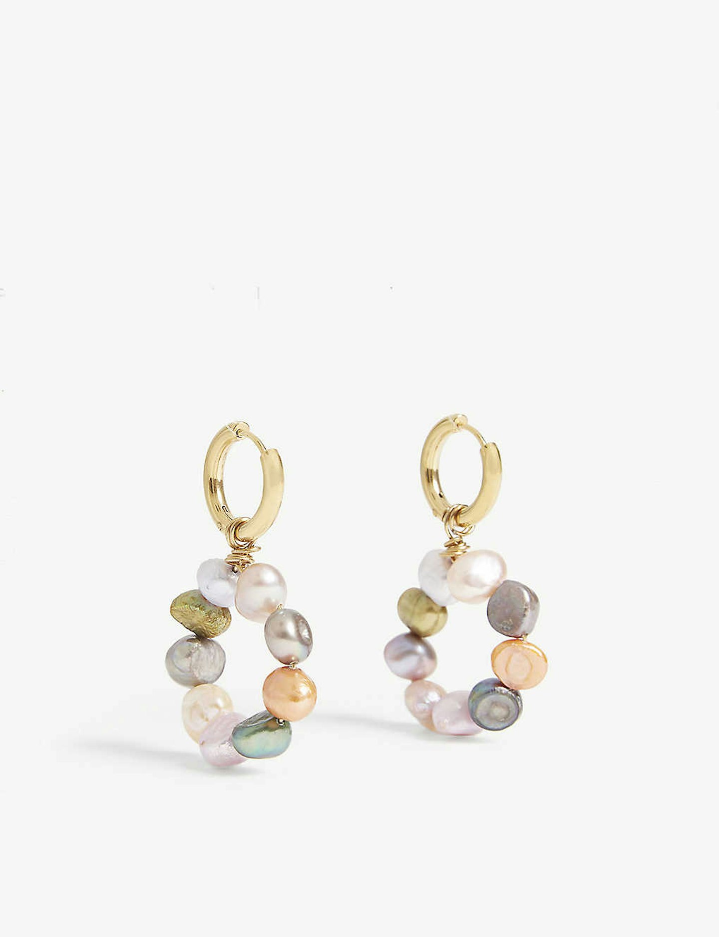 SANDRALEXANDRA, Pearl Hoop Earrings, £125