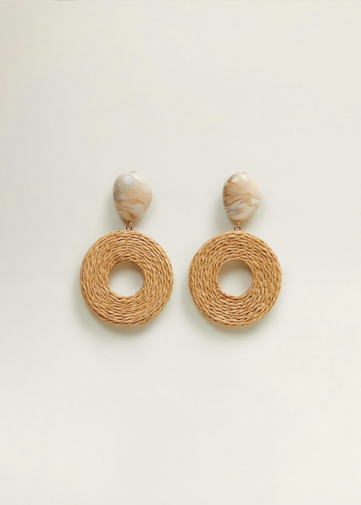 Mango, Wood Hoop Earrings, £15.99