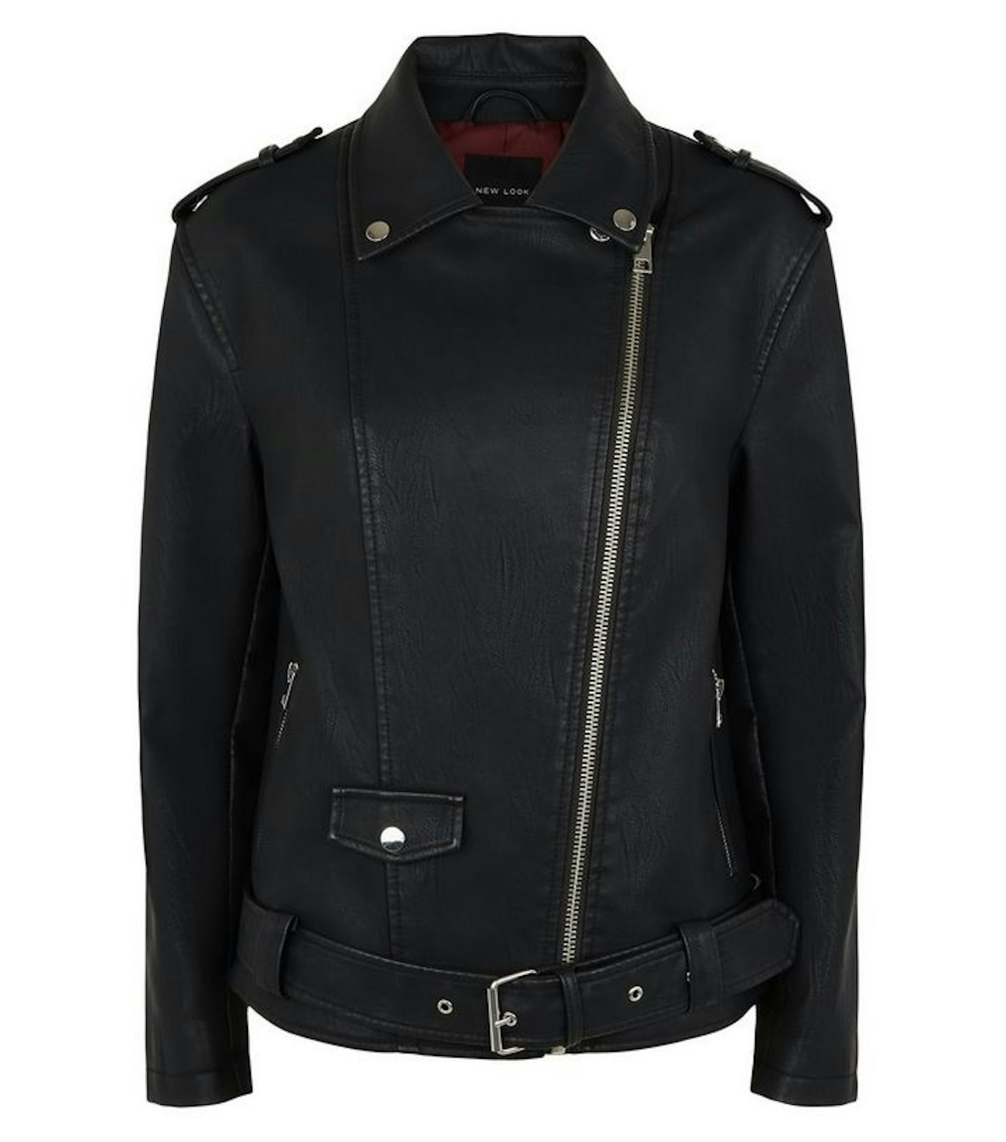 New Look, Black Vegan Leather Jacket, £39.99