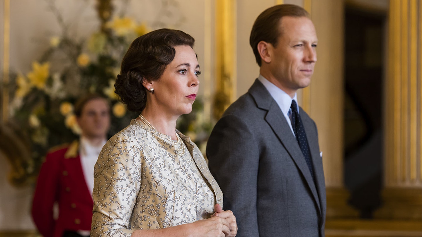 Olivia Colman and Tobias Menzies