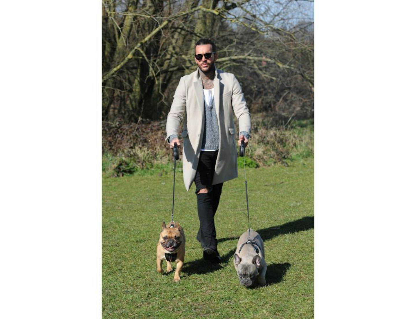 Pete Wicks with dogs