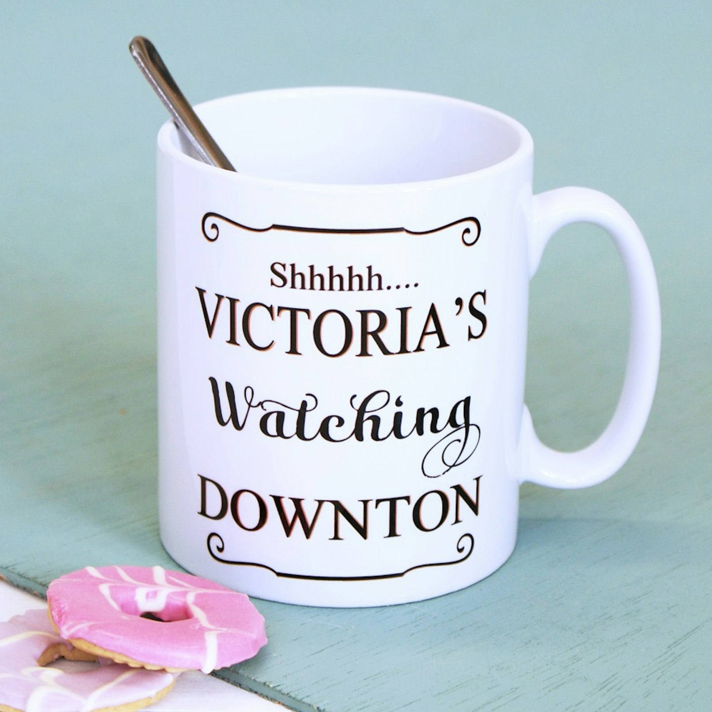 Personalised 'Shhh.. I'm Watching Downtonu2026' Mug, £12