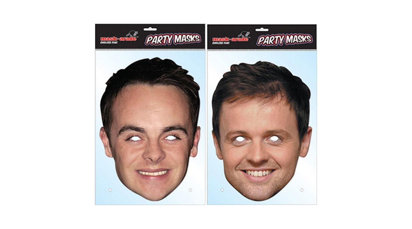 Ant & Dec Twin Pack Celebrity Face Masks