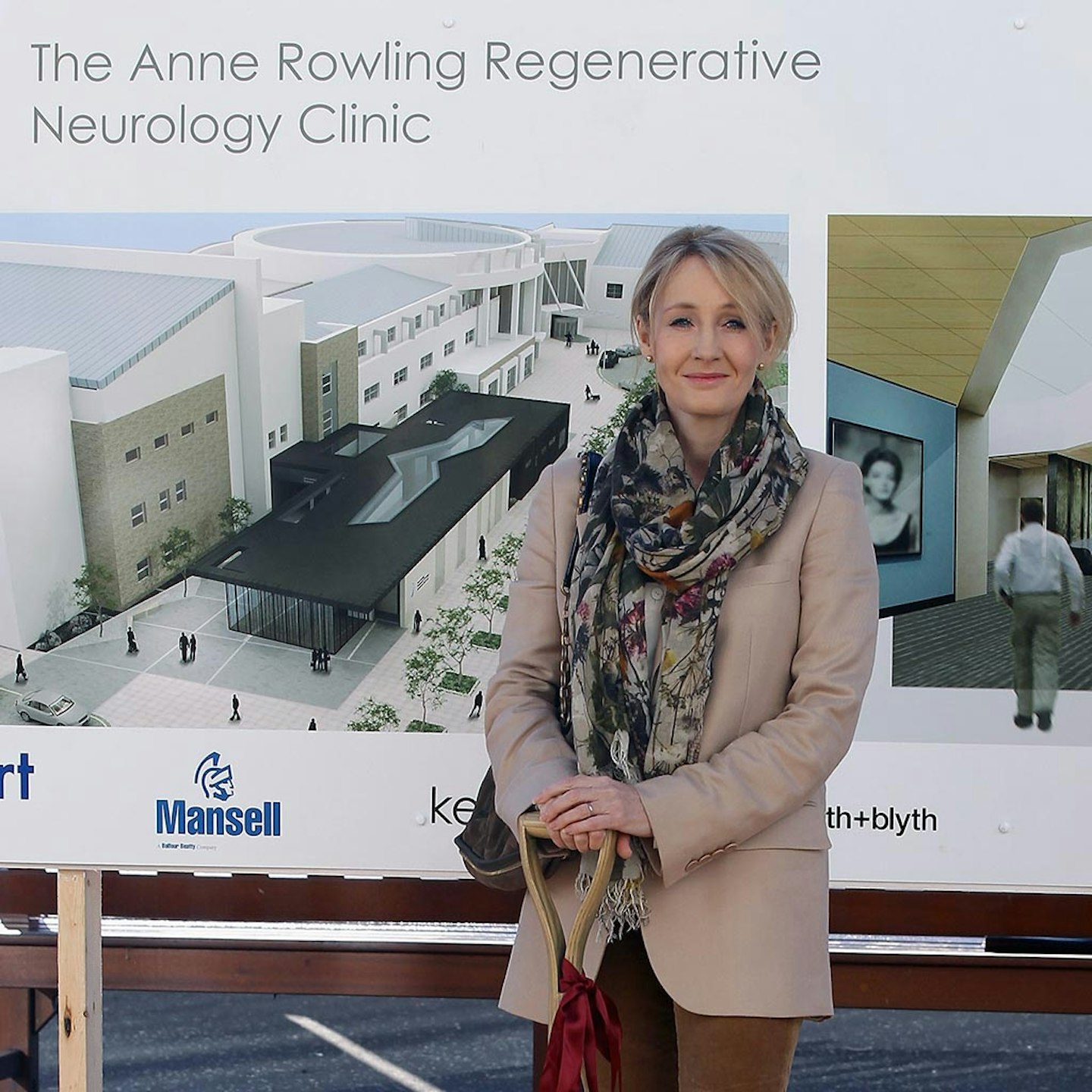 JK Rowling in 2011 as building work began on the clinic