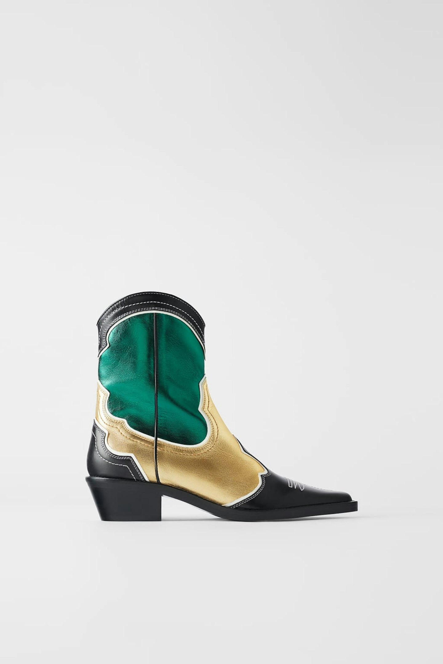 Zara, Leather Cowboy Boots, £119