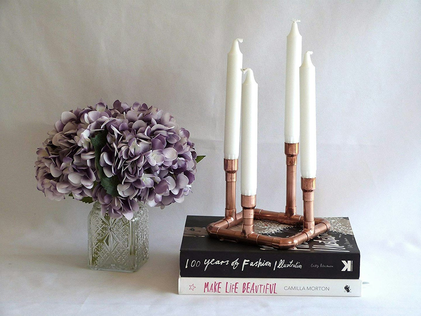 Copper Pipework Candle Holder