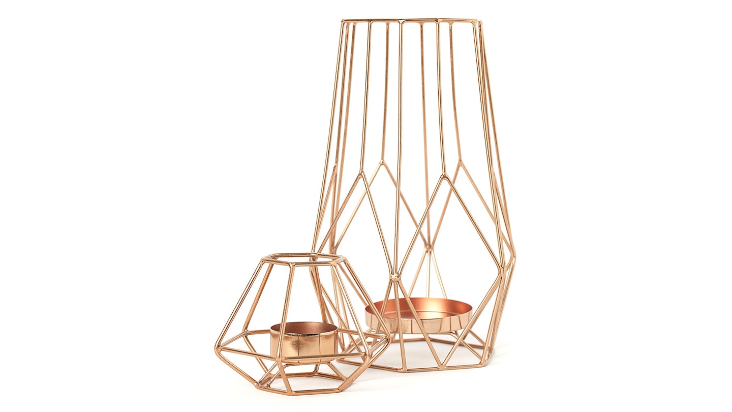 Geometric Metal Tealight Holder