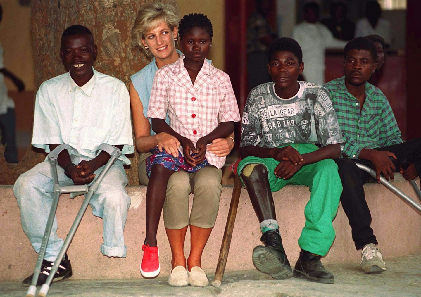 Princess Diana and Sandra Thijika and landmine victims