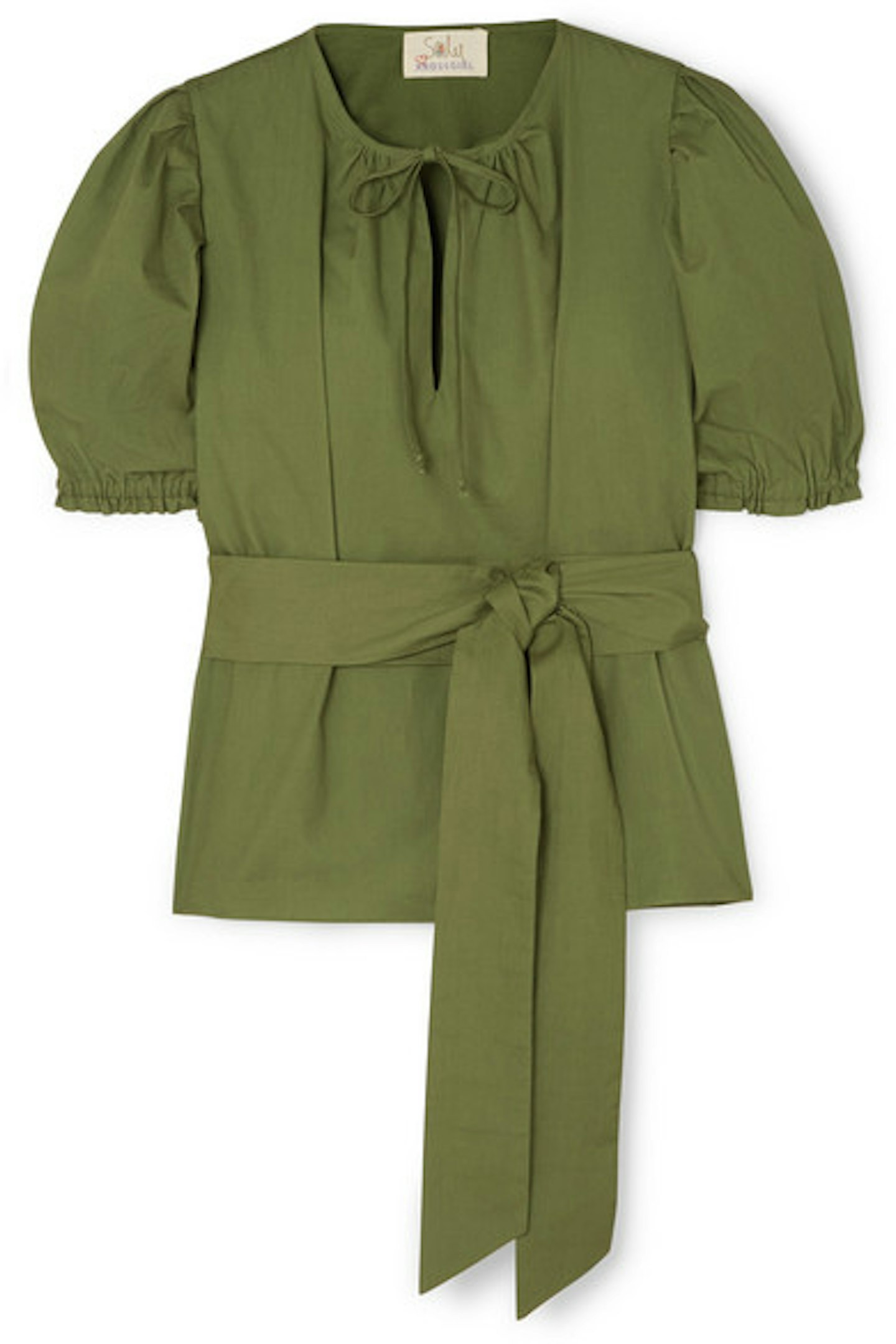 Brooke Cotton Poplin Top, £225