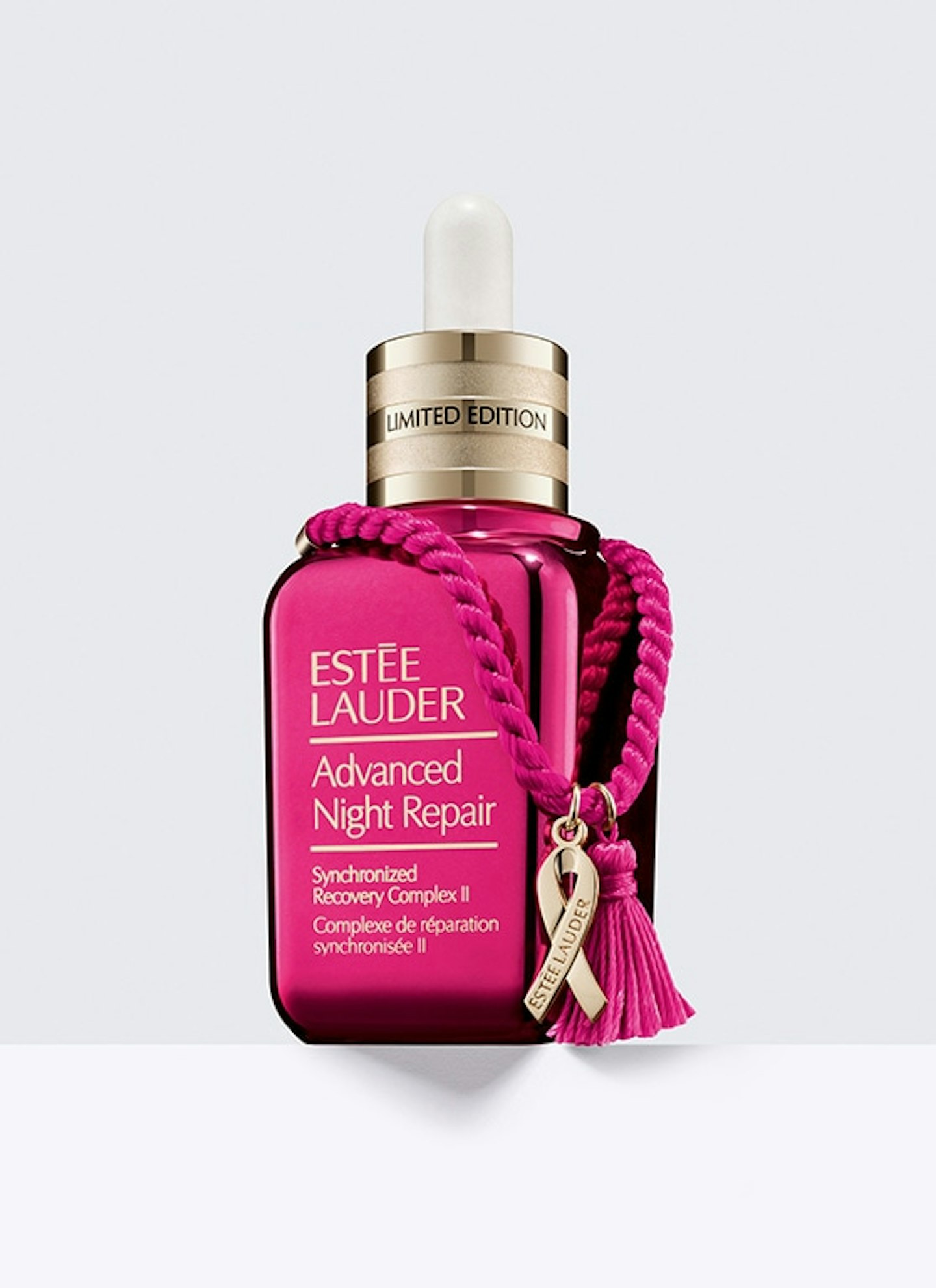 Estu00e9e Lauder Advanced Night Repair Synchronized Recovery Complex II with Pink Ribbon Keychain, £78