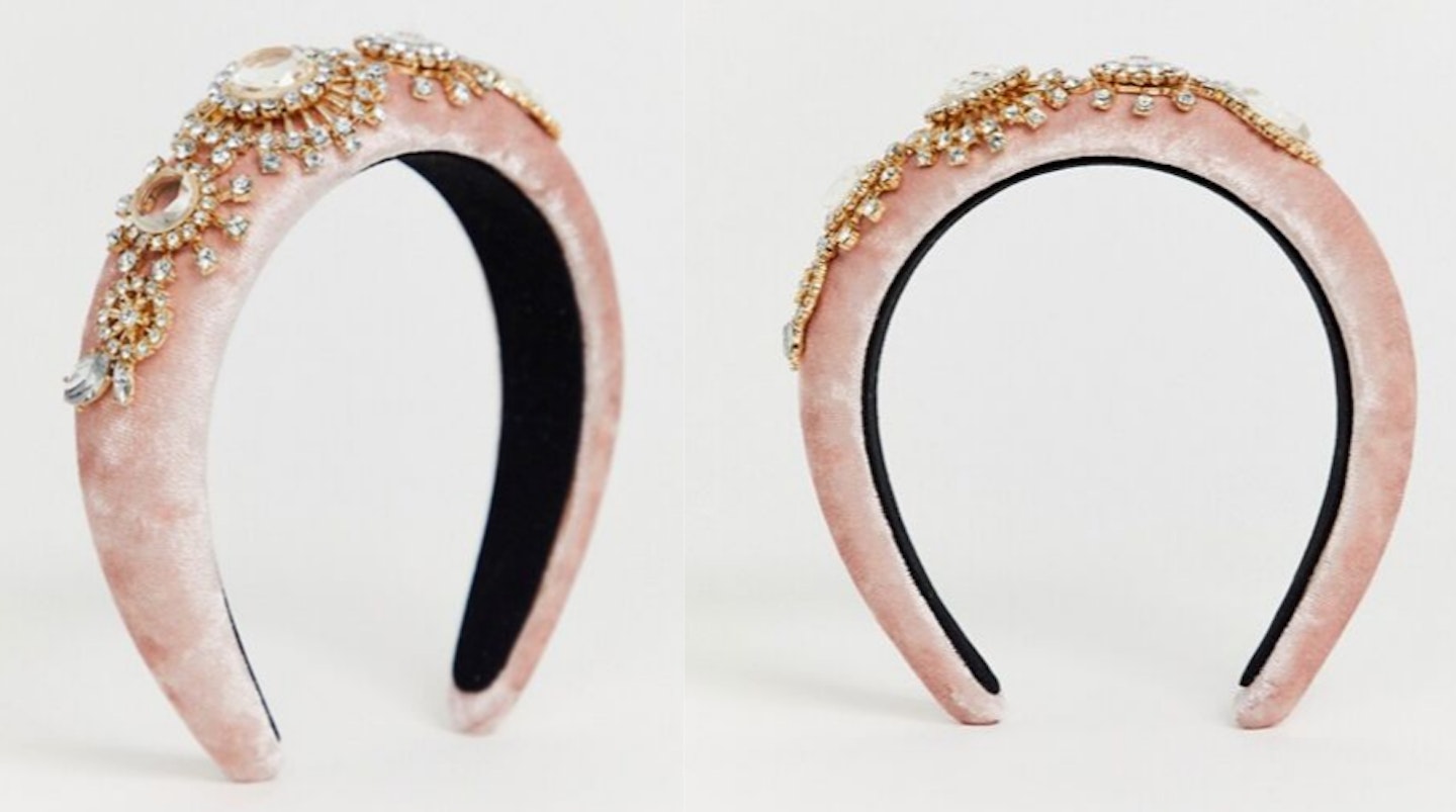 ASOS DESIGN Crystal Embellished Headband, 18