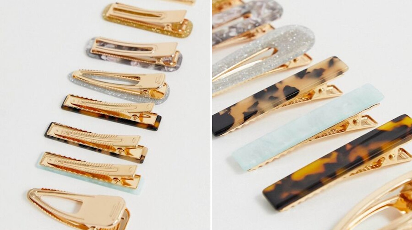 ASOS DESIGN Pack of 8 Hair Clips, £15