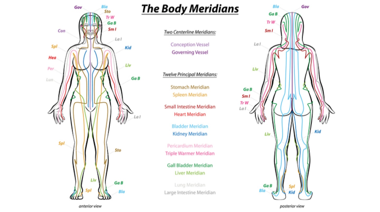 Body Meridians diagram