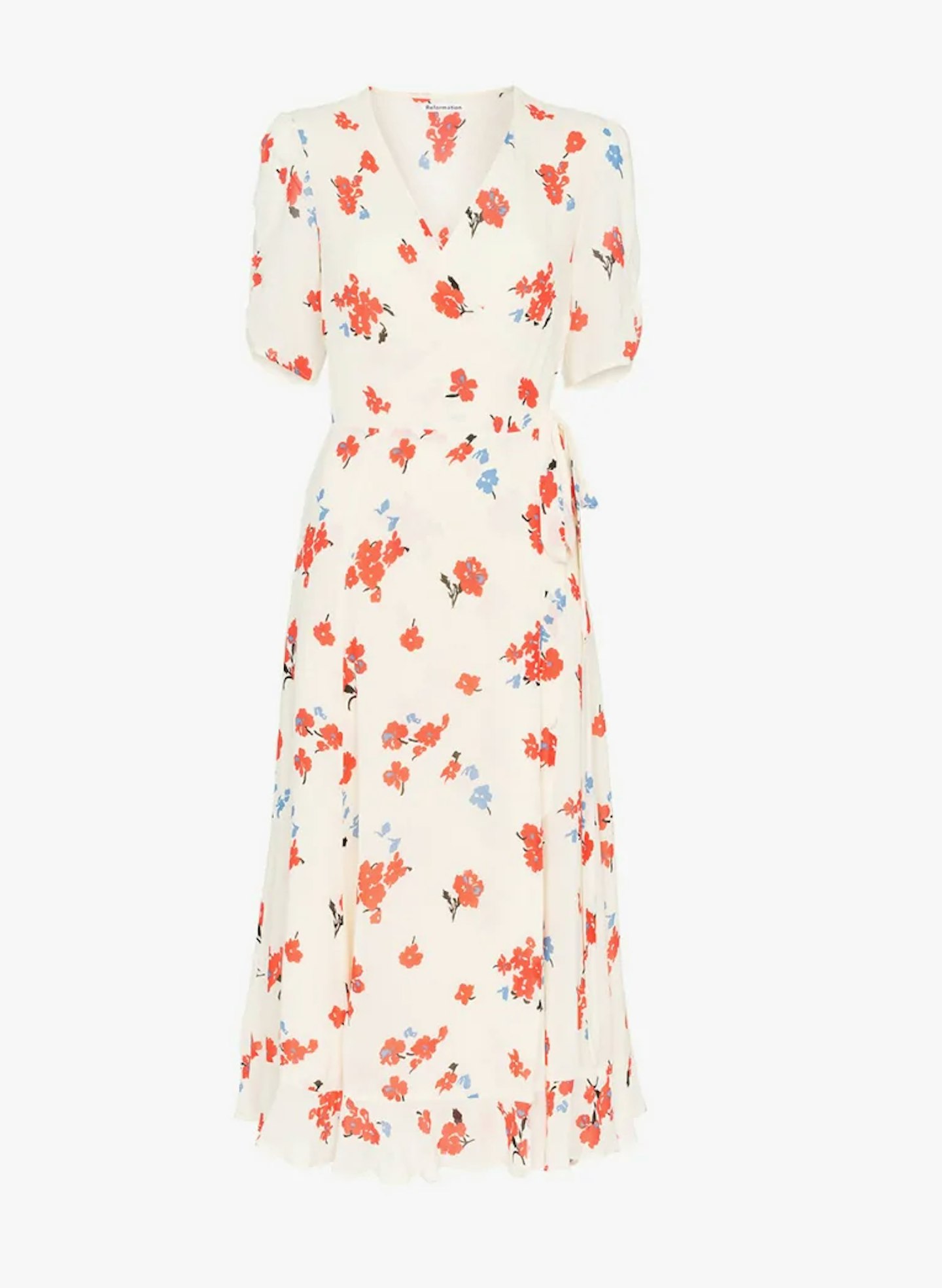 Reformation, Floral Wrap Dress, £205