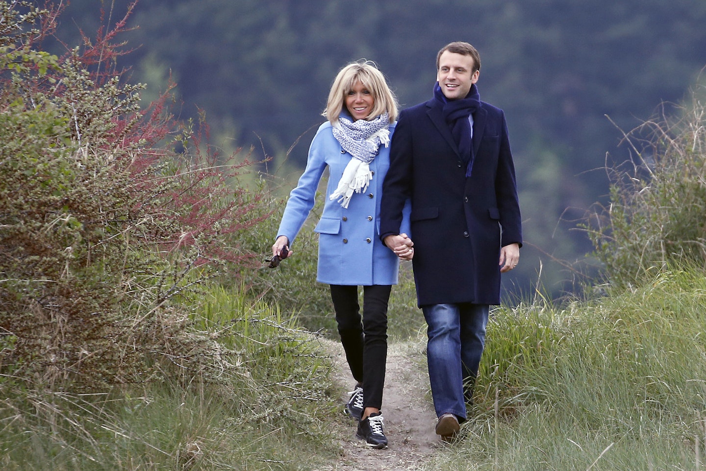 Emmanuel and Brigitte Macron in Le Touquet