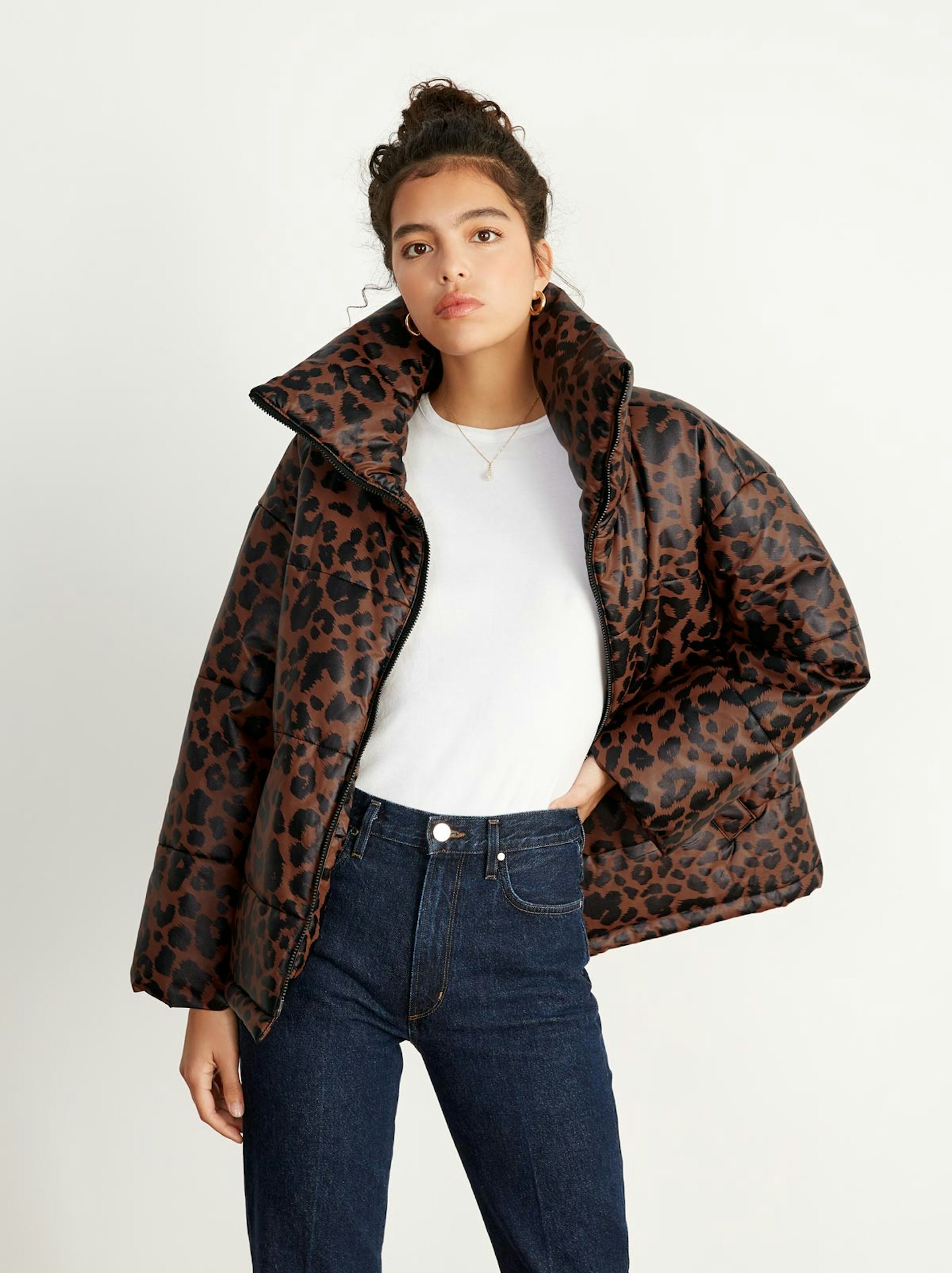 Leopard Print Puffer Jacket, £195