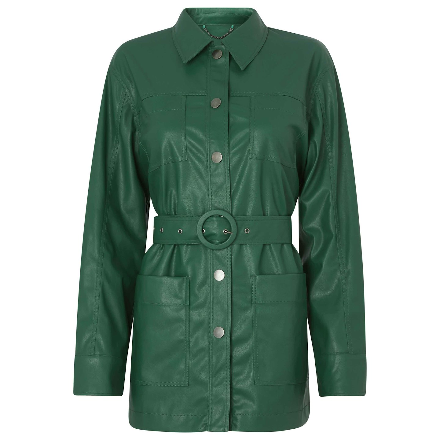 Green Vegan Leather Jacket, £195