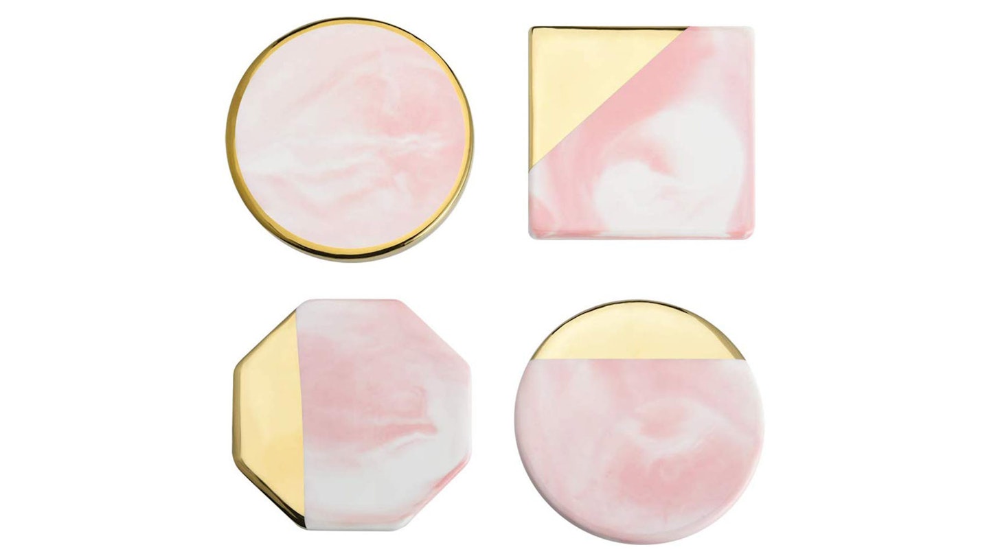 Irich Ceramic Coaster Set, 4 Pack