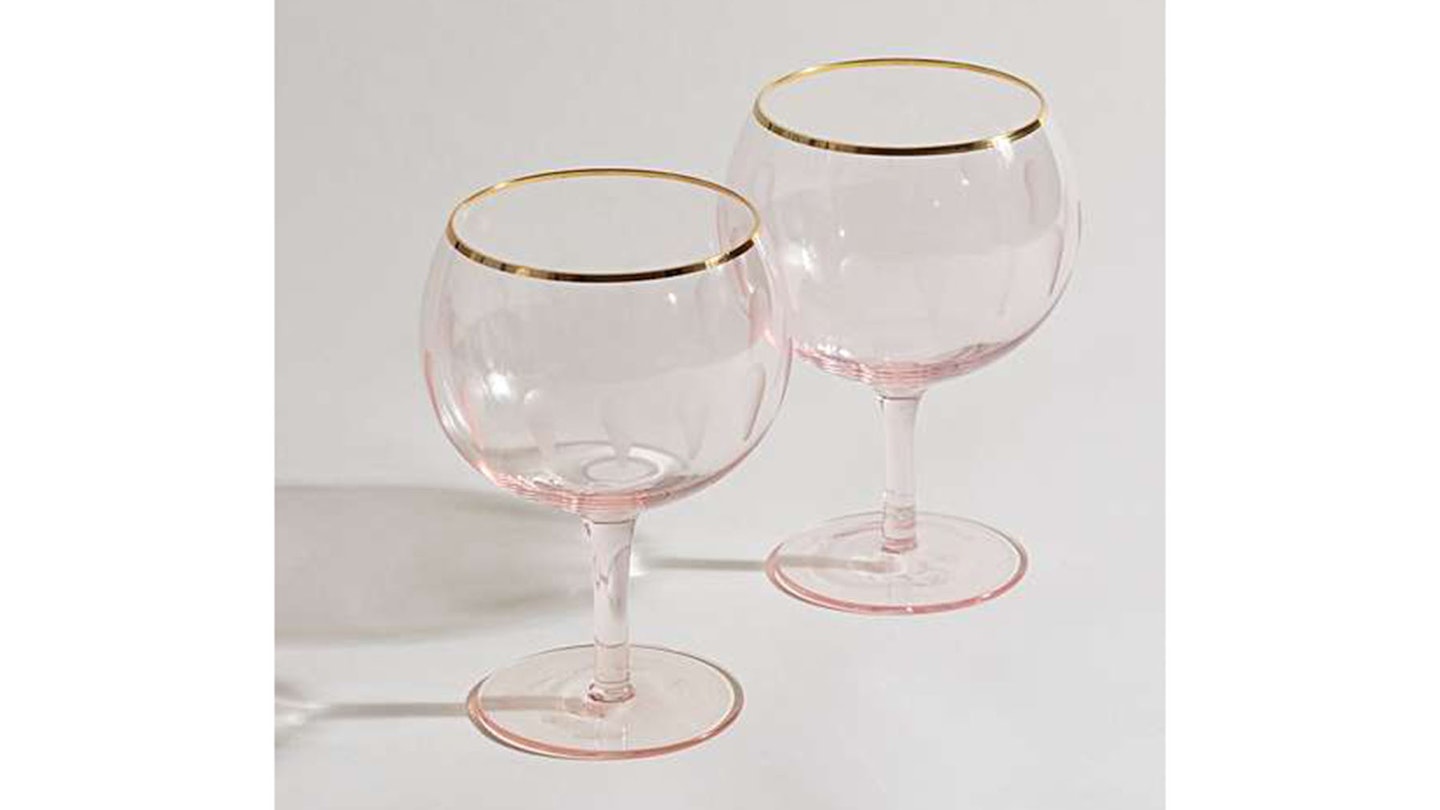 Mila Pink Gin Glasses, Set of 2  £20