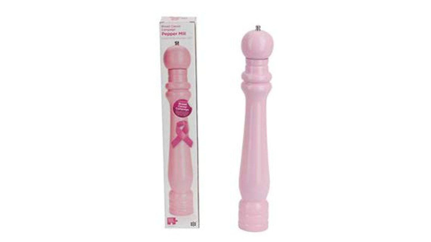 Ethos 16-inch Wooden Pepper Grinder, Pink