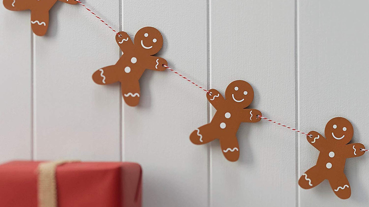 Wooden Gingerbread Bunting