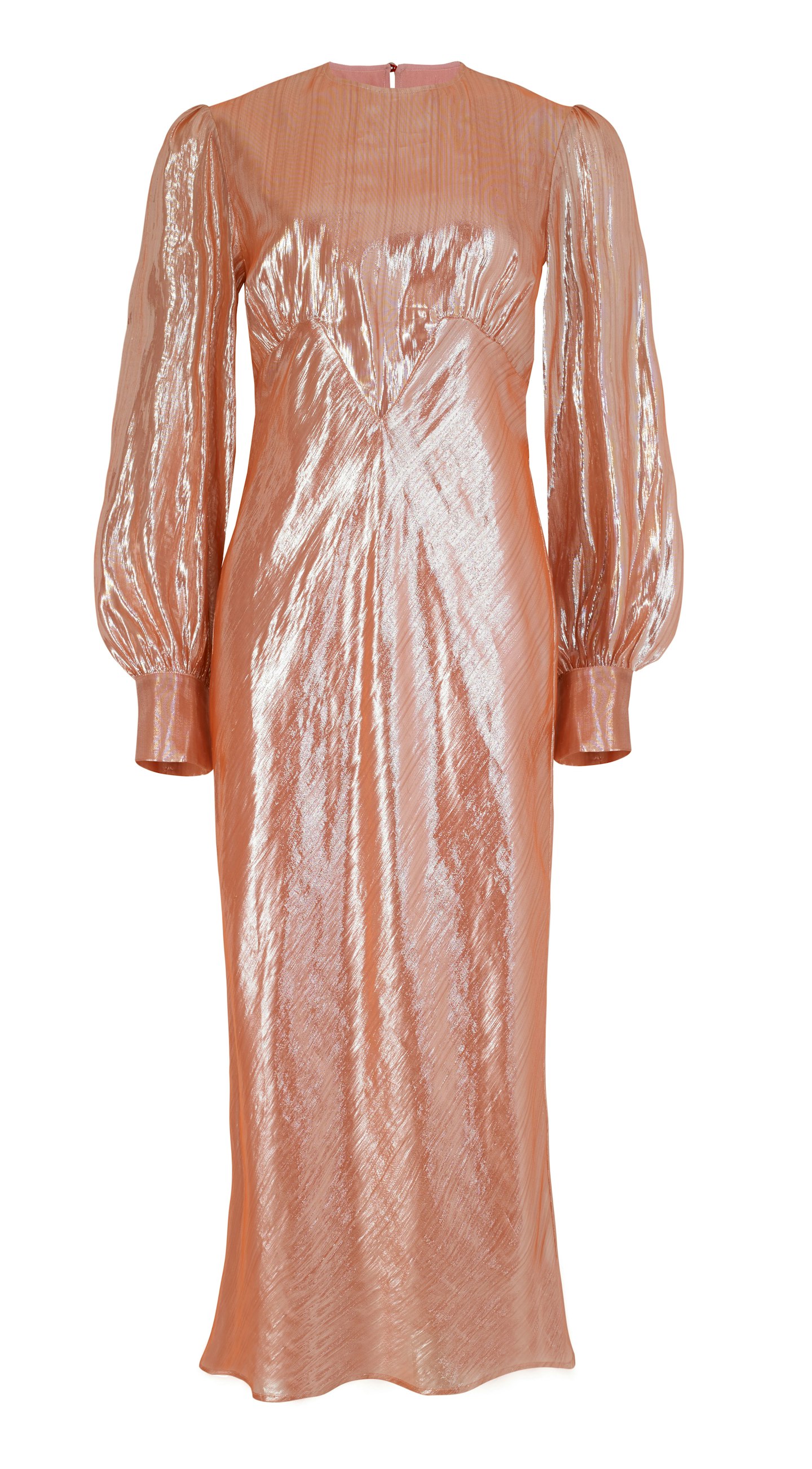 Pink Lamu00e9 Midi Dress, £650