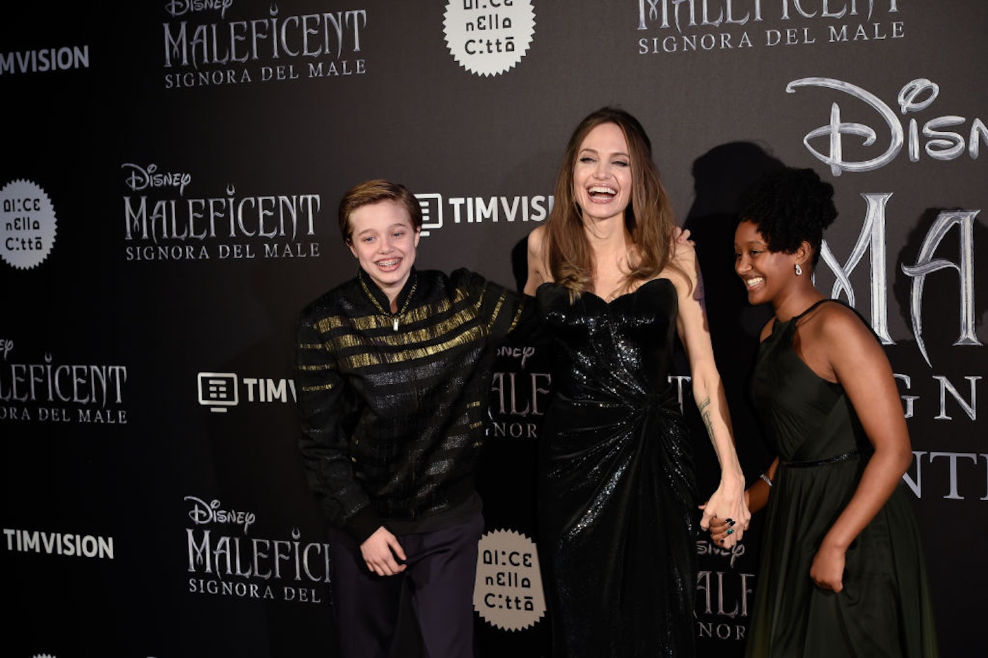 Angelina Jolie and her children