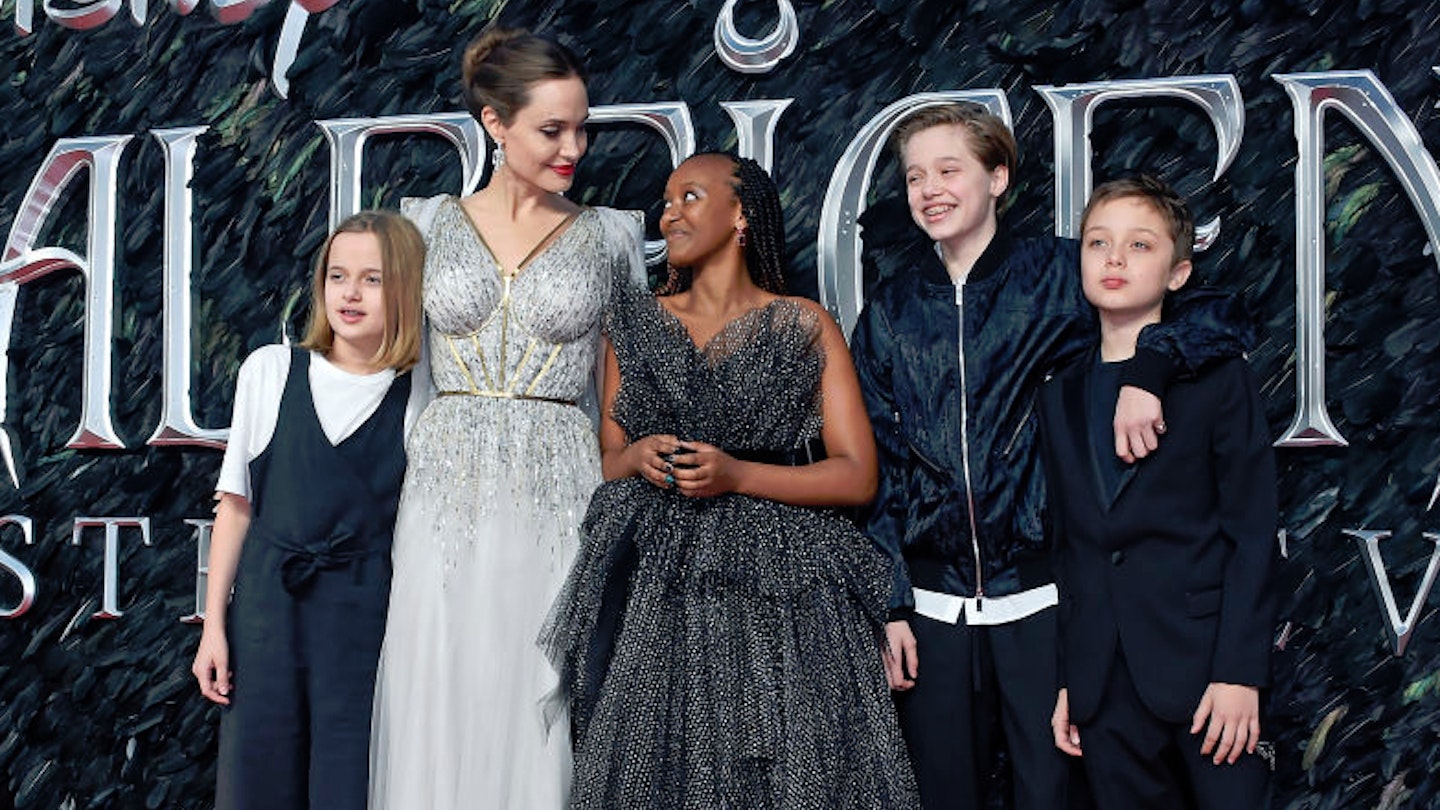 Angelina Jolie and her children