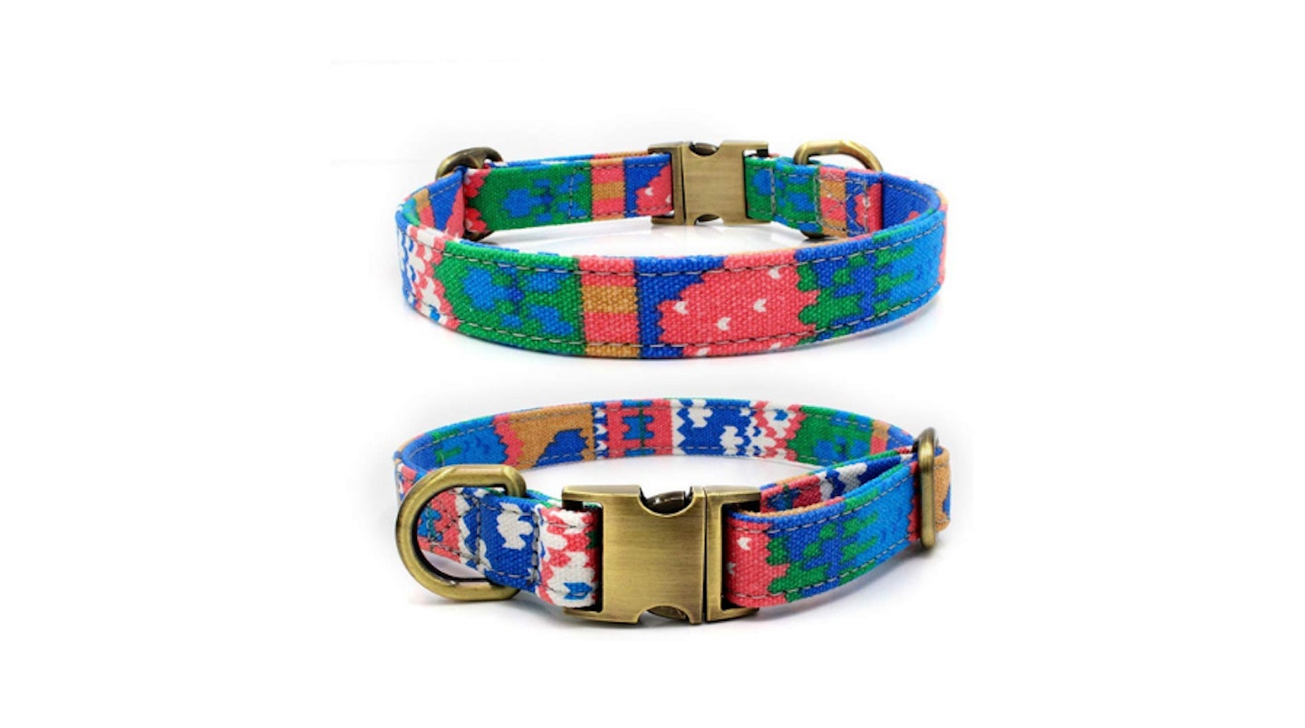 Patterned Dog Collar with Quick Release