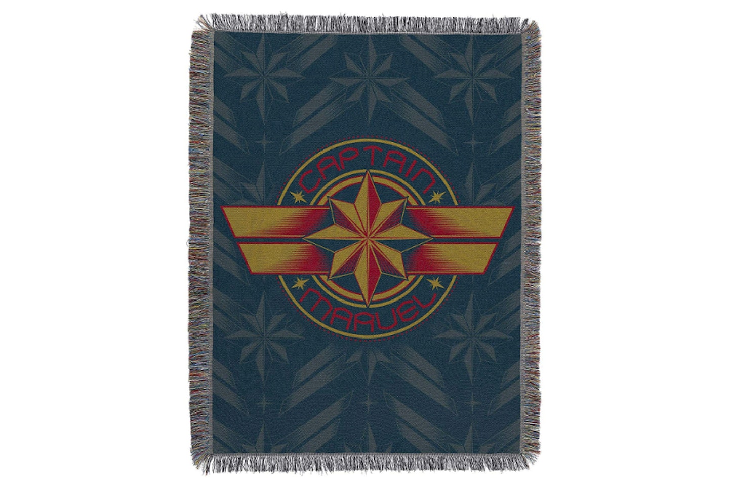 Captain Marvel Blue Badge Woven Tapestry Throw Blanket 48" x 60", £18.79