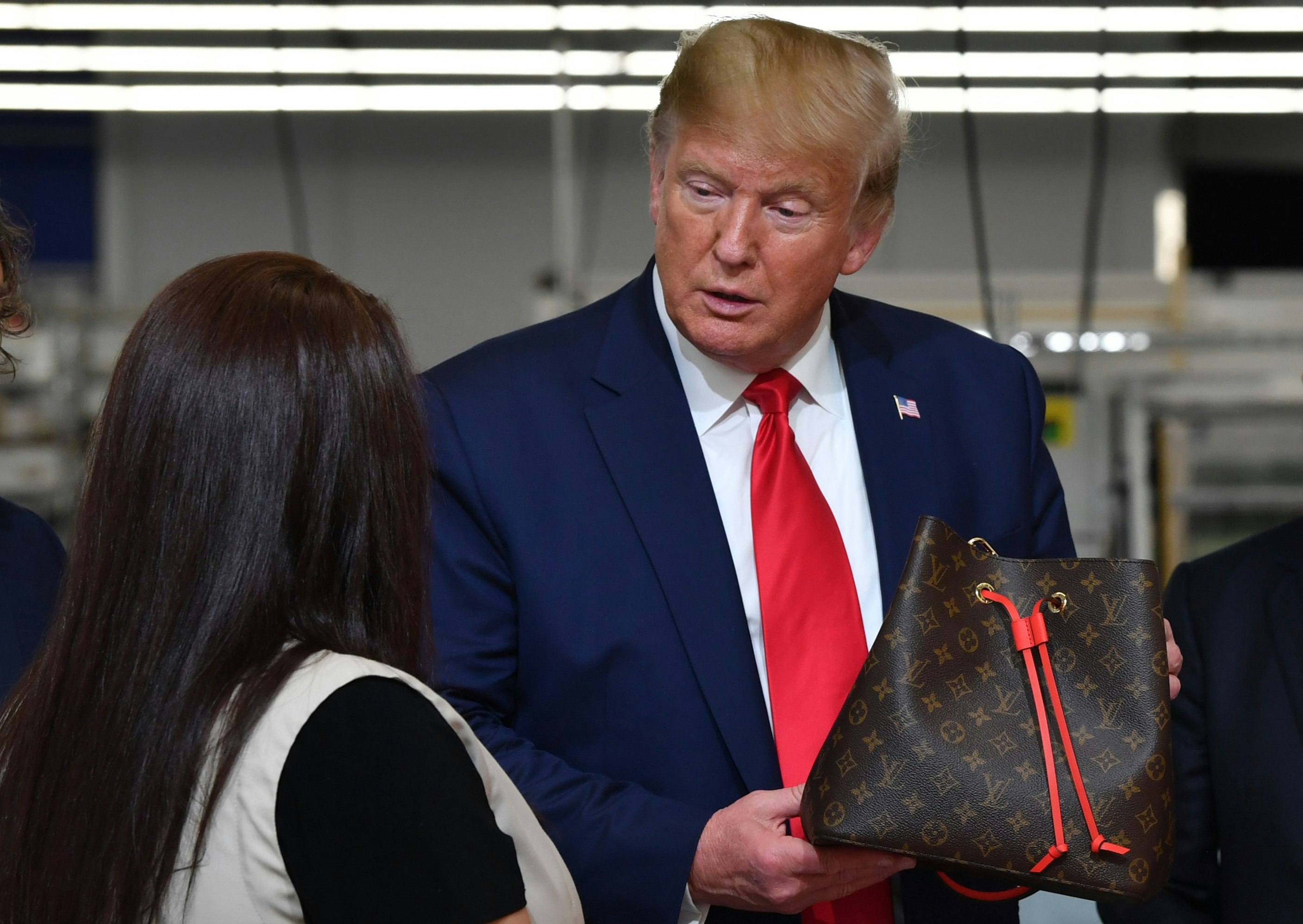 File:President Trump Visits the the Louis Vuitton Workshop