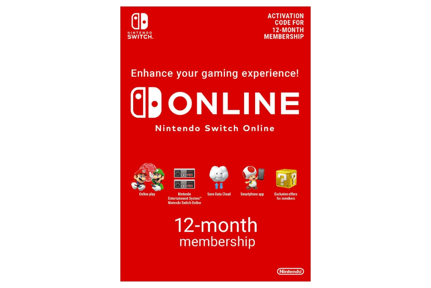 Nintendo Switch Online Membership - 12 Months, £17.99