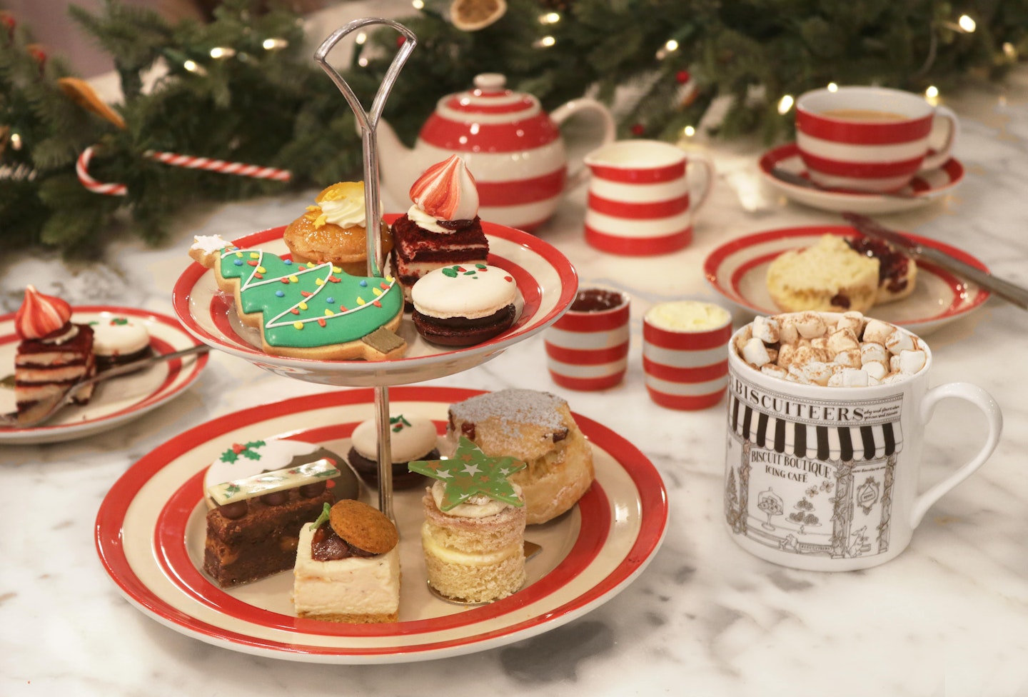 Christmas Afternoon tea by Biscuiteers